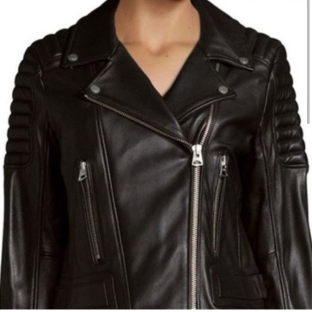 7 for all mankind vegan leather jacket - Picture 2 of 8